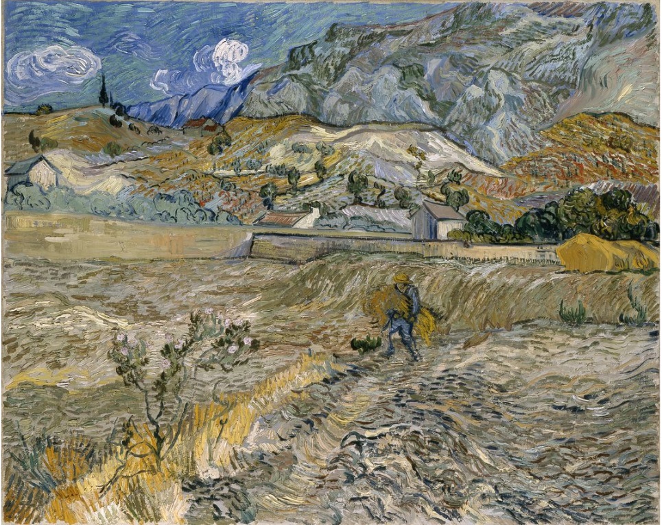 Enclosed Wheat Field with Peasant 1889